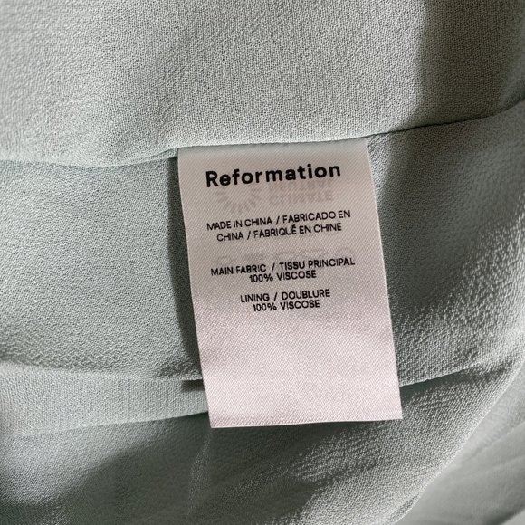 Reformation Peptites Nikita Dress in Celadon - Picture 9 of 12